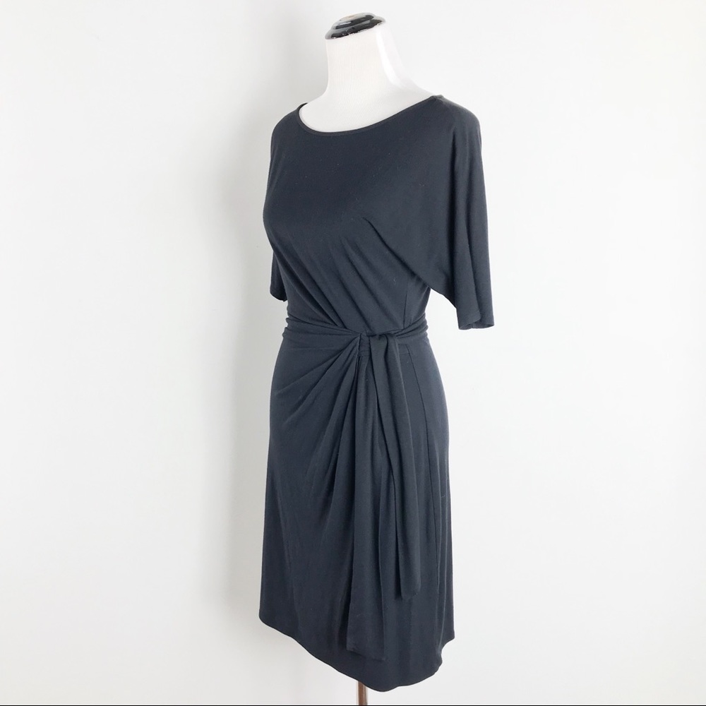 Ann Taylor Black Jersey Knee Length Dress - Picture 3 of 6